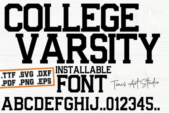 Discover the Power of College Varsity Font Svg