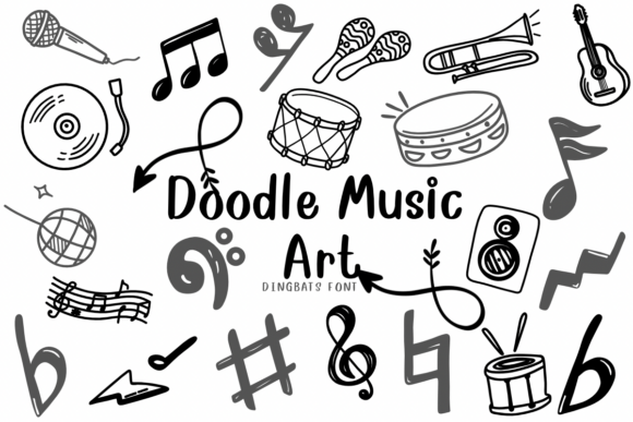 Doodle Music Art: A Creative Font for Expressive Design