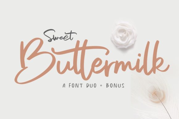 Sweet Buttermilk Duo: A Whimsical Font for Creative Expression